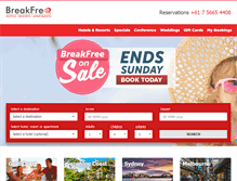 Tablet Screenshot of breakfree.com.au